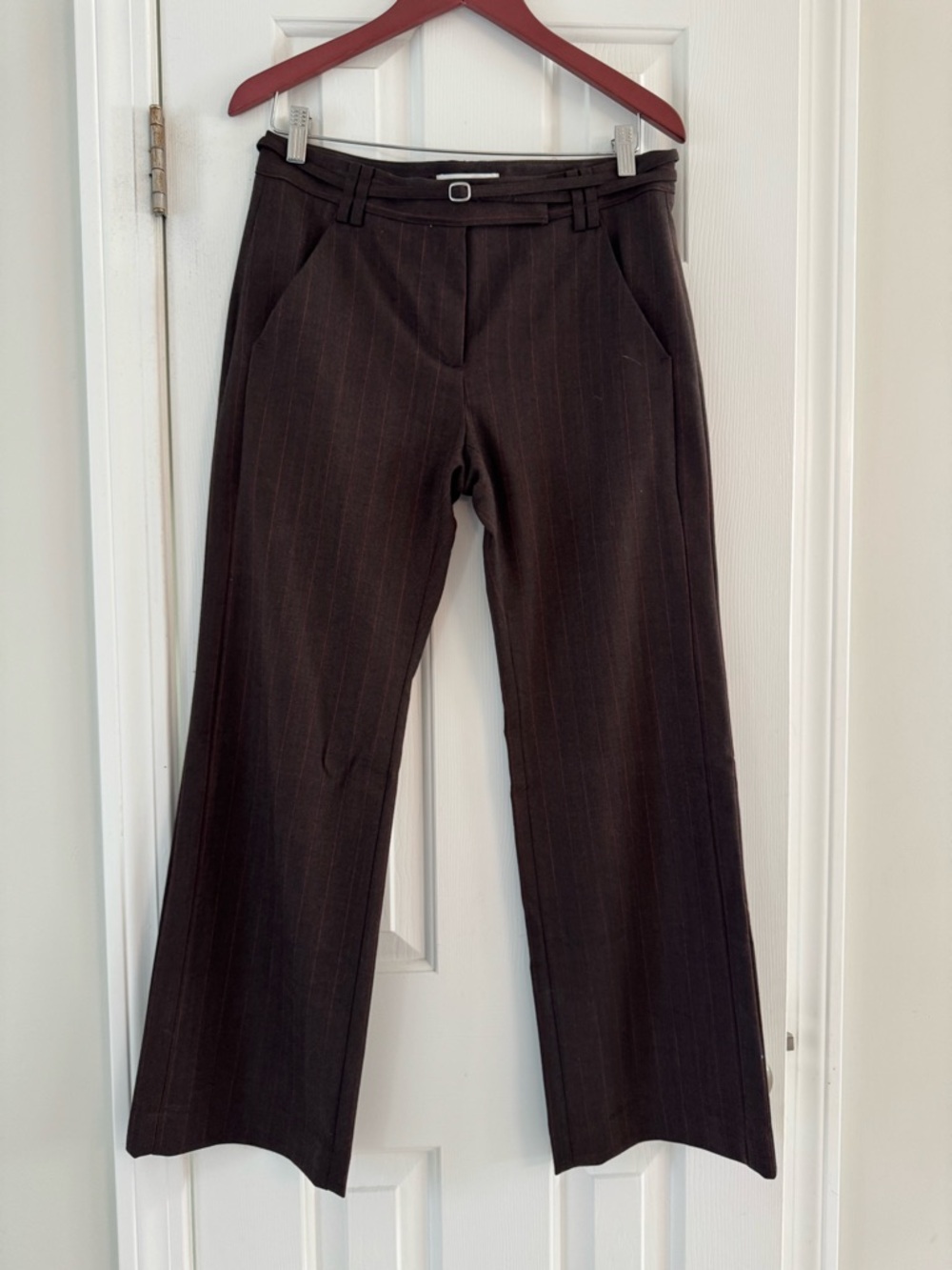 Banana Republic Brown Pinstripe 6 Petite Trousers